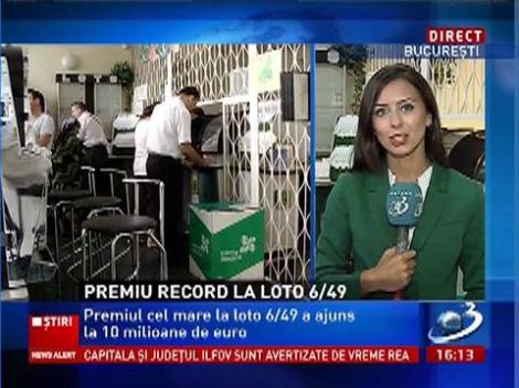 Premiu record la Loto 6/49