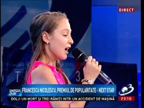 Sinteza Zilei: Francesca Nicolescu, premiul de popularitate - NEXT STAR