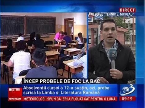 Au început probele scrise la Bacalaureat