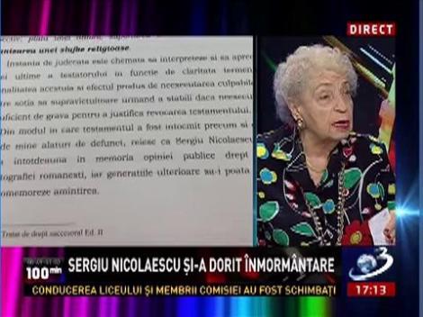 100 de minute. Paula Iacob: Mi se pare total încălcate ultimele dispoziţii ale testamentului