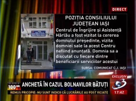 100 de Minute: Anchetă în cazul bolnavilor bătuți din Centrul pentru Persoane cu Handicap Hârlău