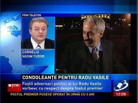 Foştii adversari politici ai lui Radu Vasile transmit condoleaţe pentru fostul premier