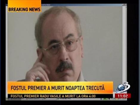 Radu Vasile a murit răpus de cancer