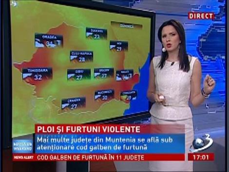 Ploi și furtuni violente
