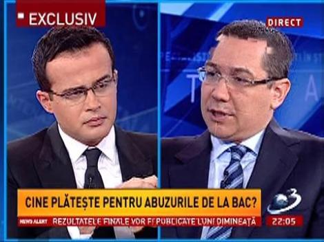 Victor Ponta despre scandalul de la bacalaureat: Atâta timp cât sunt prim ministru nu accept asemenea abuzuri