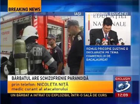 Medic psihiatru, despre atacatorul de la Iaşi: Este prima dată când se manifestă violent