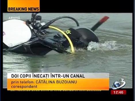 Doi copii au fost găsiți înecați într-un canal din localitatea Valul lui Traian