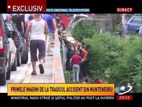 Exclusiv! Primele imagini de la tragicul accident din Muntenegru