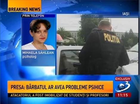 Atacatorul cu bombă din Iași ar avea probleme psihice.  Mihaela Săhlean, psiholog, despre acest caz