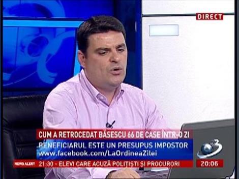 La Ordinea Zilei: Radu Tudor, despre cum a retrocedat Băsescu 66 de case într-o singură zi