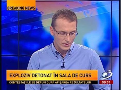 Atentat cu bombă la Universitatea "Alexandru Ioan Cuza" din Iaşi. Un necunoscut a detonat un dispozitiv artizanal într-o sală de curs