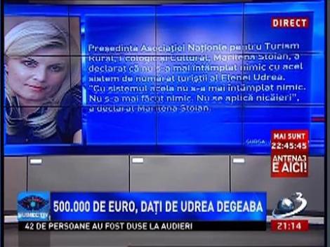 500.000 de euro, aruncaţi pe fereastră de Elena Udrea