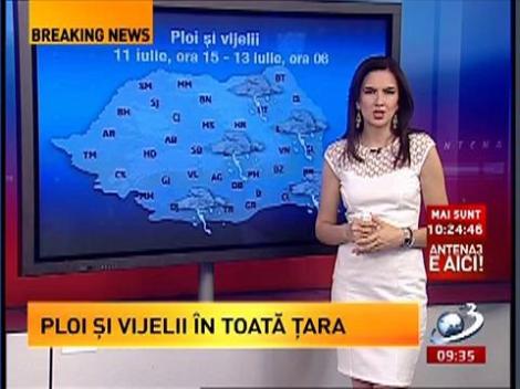 Ploi şi vijelii în toată ţara