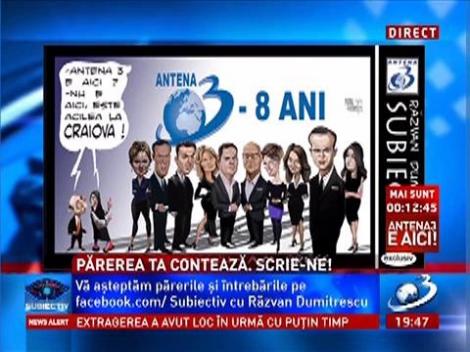 Subiectiv: Caricatură special realizată pentru aniversarea de 8 ani a Antenei 3