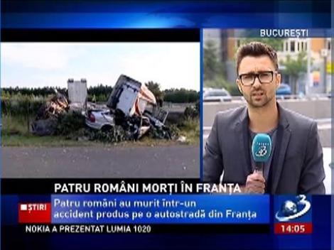 Patru români au mutrit într-un accident în Franţa