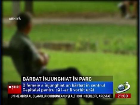 Bărbat înjunghiat pe o bancă din centrul Capitalei