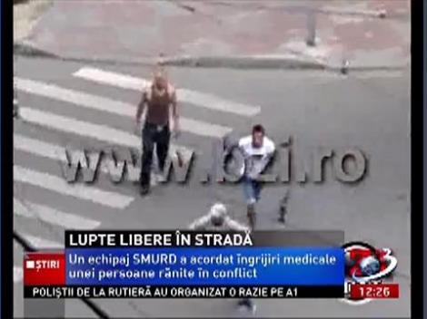 Lupte cu bâte în plină stradă, la Iaşi