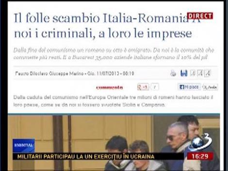 Esenţial: Românii, puşi la zid în presa italiană