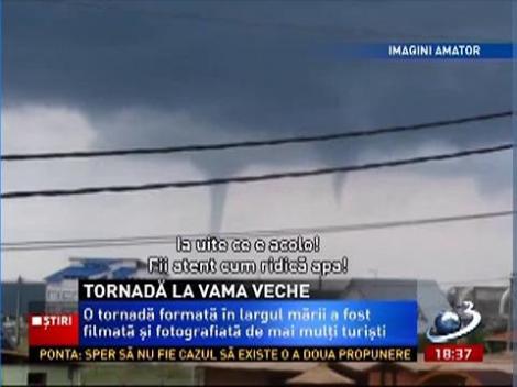 Fenomen meteo extrem pe litoral. Noi imagini cu tornada de la Vama Veche.