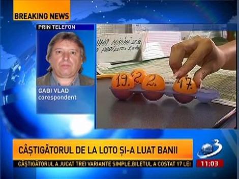 Câştigătorul Loto şi-a ridicat premiul uriaş