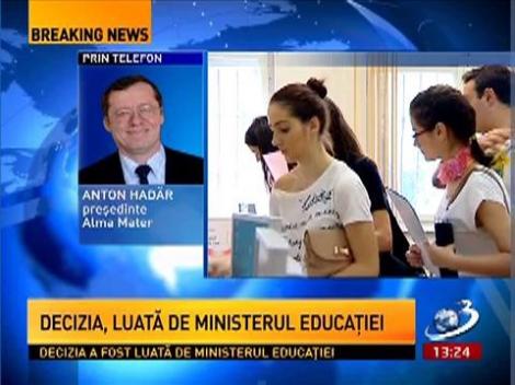 Anton Hadăr, despre decizia şoc a Ministerului Educaţiei