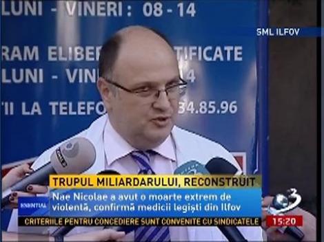 Cadavrul miliardarului Nae Nicolae va fi reconstruit