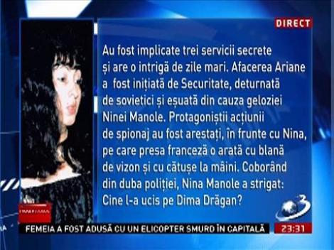 Panorama: Nina Manole, figură-cheie într-un scandal cu spioni