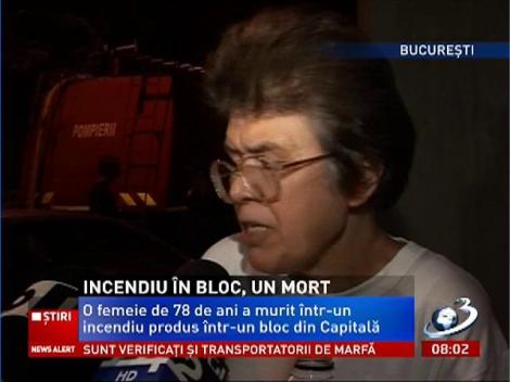 Incendiu în zona Cişmigiu. O bătrână a ars de vie în apartamentul său