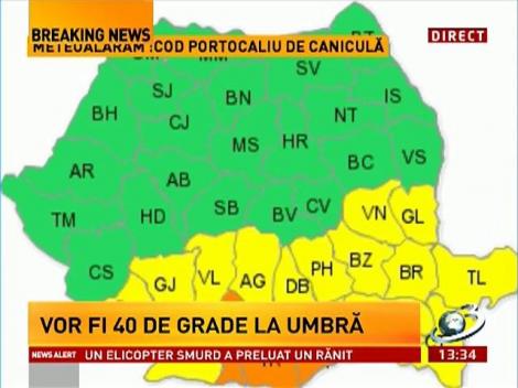 Atenţionare ANM: COD PORTOCALIU de caniculă