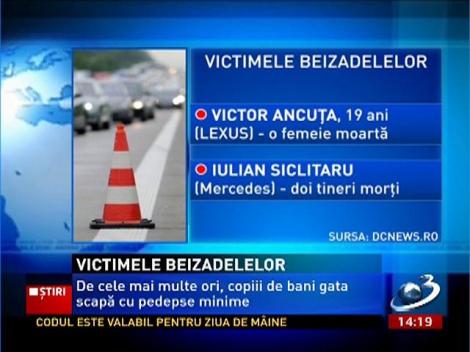 Cum au scăpat basma curată, copiii de bani gata care au provocat accidente