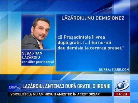 Lăzăroiu susţine că poza cu Antena 3 după gratii a fost o ironie