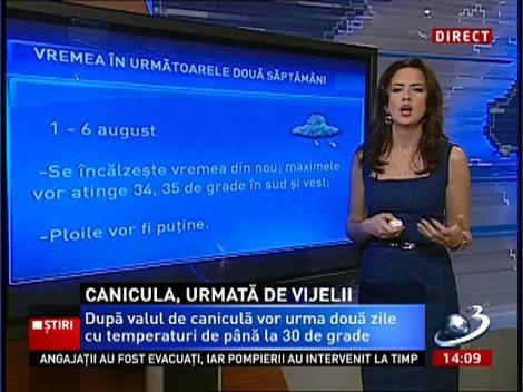 După caniculă vor urma vijelii