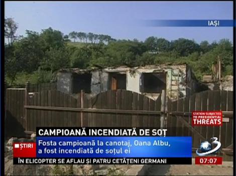 Fosta campioană la canotaj, Oana Albu, se luptă pentru viaţa ei după ce soţul a incendiat-o