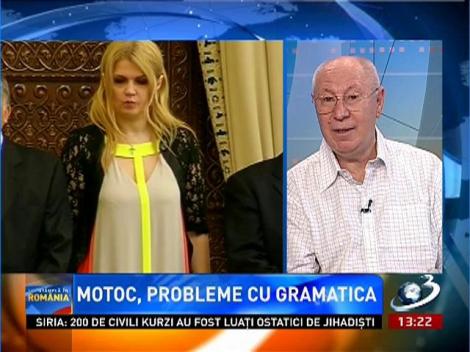 Iulia Motoc, probleme cu gramatica