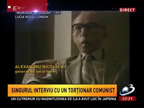 Sinteza Zilei: Singurul interviu cu un torționar comunist, Alexandru Nicolschi