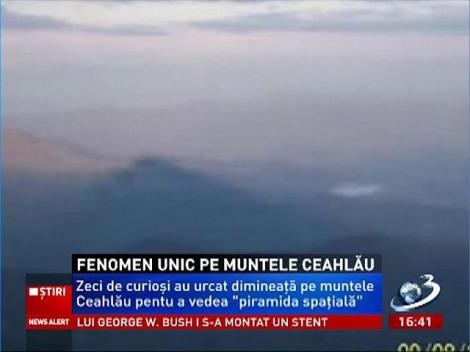 Muntele Ceahlăul a oferit un fenomen optic unic în România: piramida spaţială