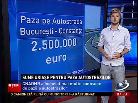 CNADNR dă bani grei ca să-i ţină pe hoţi departe de autostrazi. Patru MILIOANE de euro în fiecare an