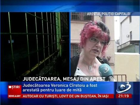 Judecătoare Cîrstoiu, mesaj din arest
