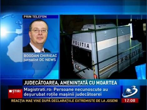 Judecătoarea Cîrstoiu, ameninţată cu moartea