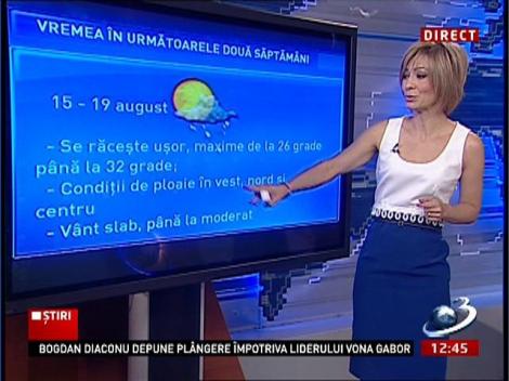 Prognoza meteo pentru următoarele 2 săptămâni