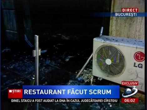 Un restaurant din zona Unirii a ars în totalitate