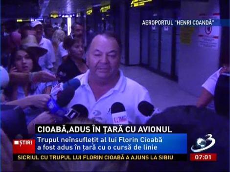 Imagini cu sicriul în care află Florin Cioabă