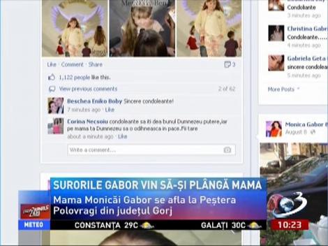 Mesaje de condoleanţe pe paginile de Facebook ale surorilor Gabor