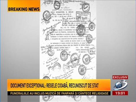 100 de Minute: Document excepțional: regele Cioabă, recunsocut de stat