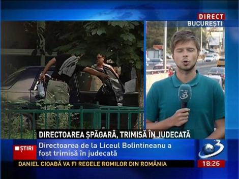 Directoarea de la liceul Bolintineanu a fost trimisă în judecată