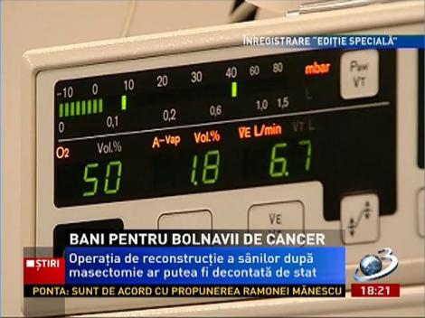 Operaţia de reconstrucţie a sânilor după masectomie ar putea fi decontată de stat