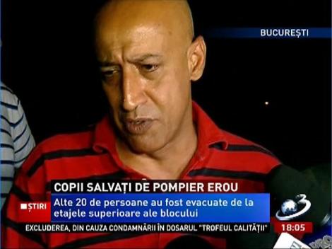 Pompierul erou! A salvat un bebeluş dintr-un incendiu de lângă spitalul Fundeni