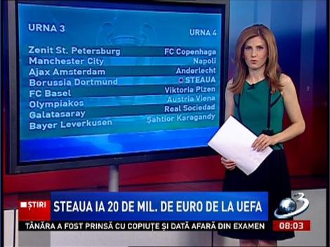 Steaua ia 20 de milioane de euro de la UEFA