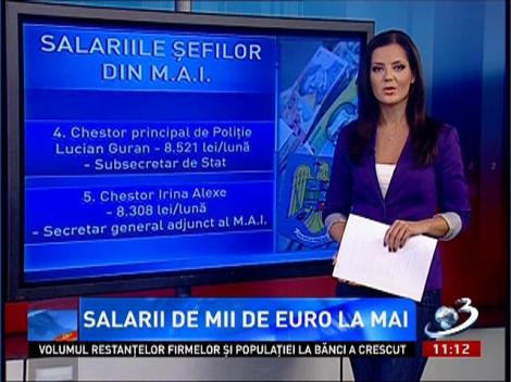 Salariile din Ministerul Afacerilor Interne variază. Unele sunt incredibil de mari, altele aproape infime