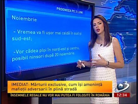 Prognoza meteo pentru următoarele 3 luni